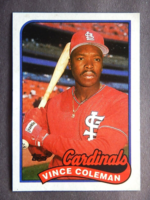 Vince Coleman #90 Topps 1989 Baseball Card (St Louis Cardinals