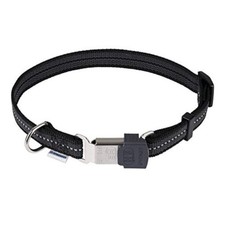 Used-Herm Sprenger - Adjustable Rubberized Reflective Black Dog Collar 12"-18"