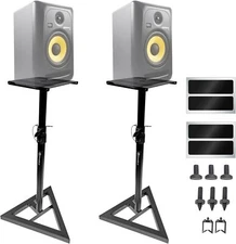 Adjustable Studio Monitor Stands Small & Large Speakers - Pair | AxcessAbles