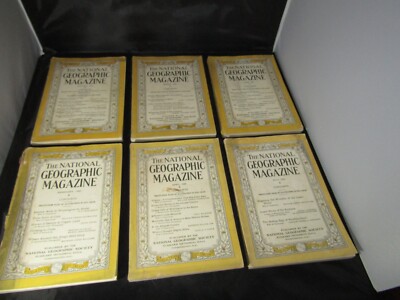 National Geographic Magazine 1929 Jan, Feb, March, April, June