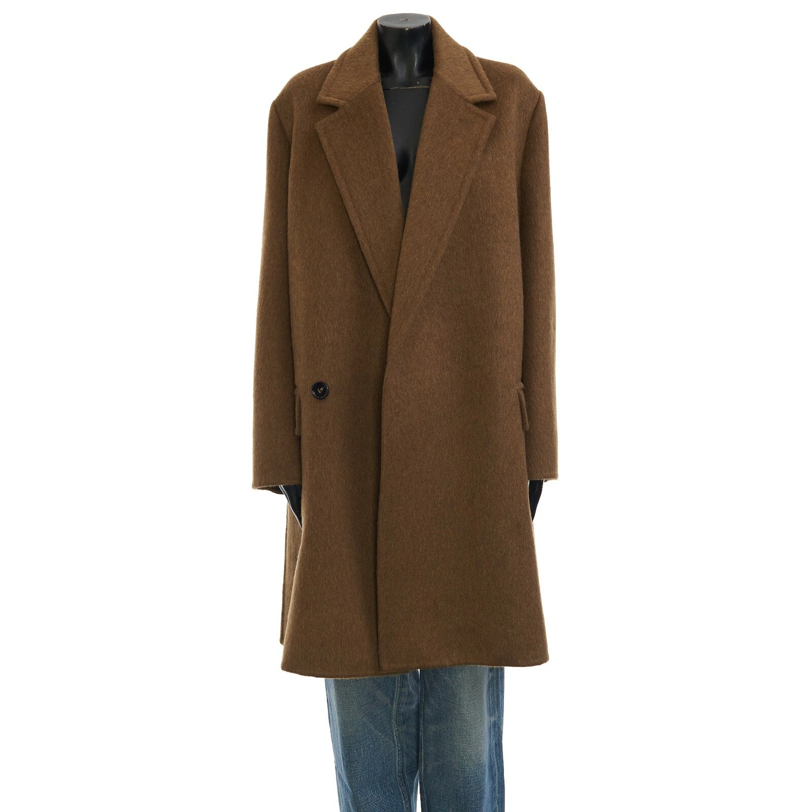 Bottega Veneta — BOTTEGA VENETA 3990$ Brown Coat In Double Face Camel Brown Wool & Mohair