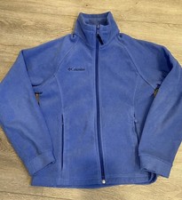 Columbia Fleece Jacket coat Full Zip Girls Large 14-16 Purple/bluePeriwinkle
