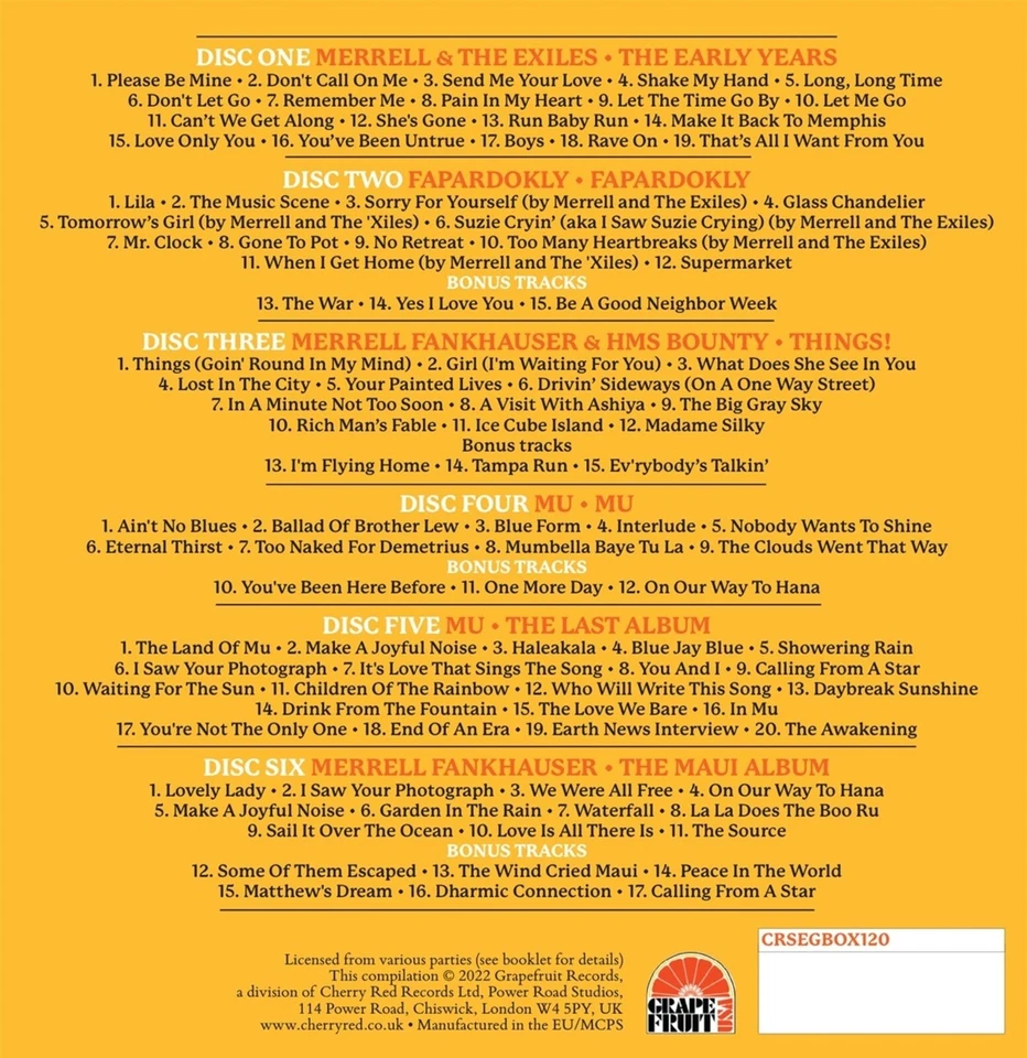 Merrell Fankhauser - Goin' Round In My Mind: The Anthology 1964 - 1979, 6 CD - Bild 2 von 2