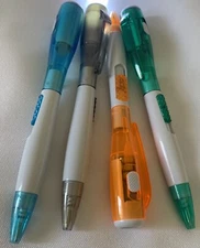 Multifunctional Ballpoint pens With LED Light Flashlight  lot of 4pcs promotiona