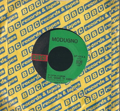 DISCO 45 GIRI              DOMENICO MODUGNO   DIO, COME TI AMO / IO DI PIÙ   §§§