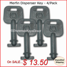 Merfin Dispenser Key for Paper Towel  Toilet Tissue Dispensers - 4/pk. 