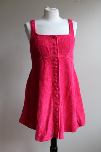 Asos Denim US 6 Pink Corduroy Button 