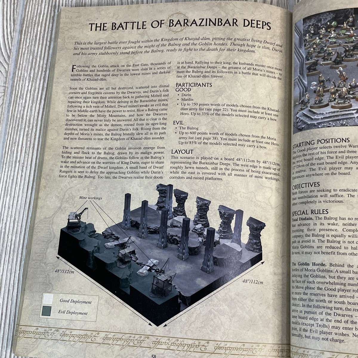 LOTR Khazad-Dum Sourcebook Games Workshop Rule Guide Role Play