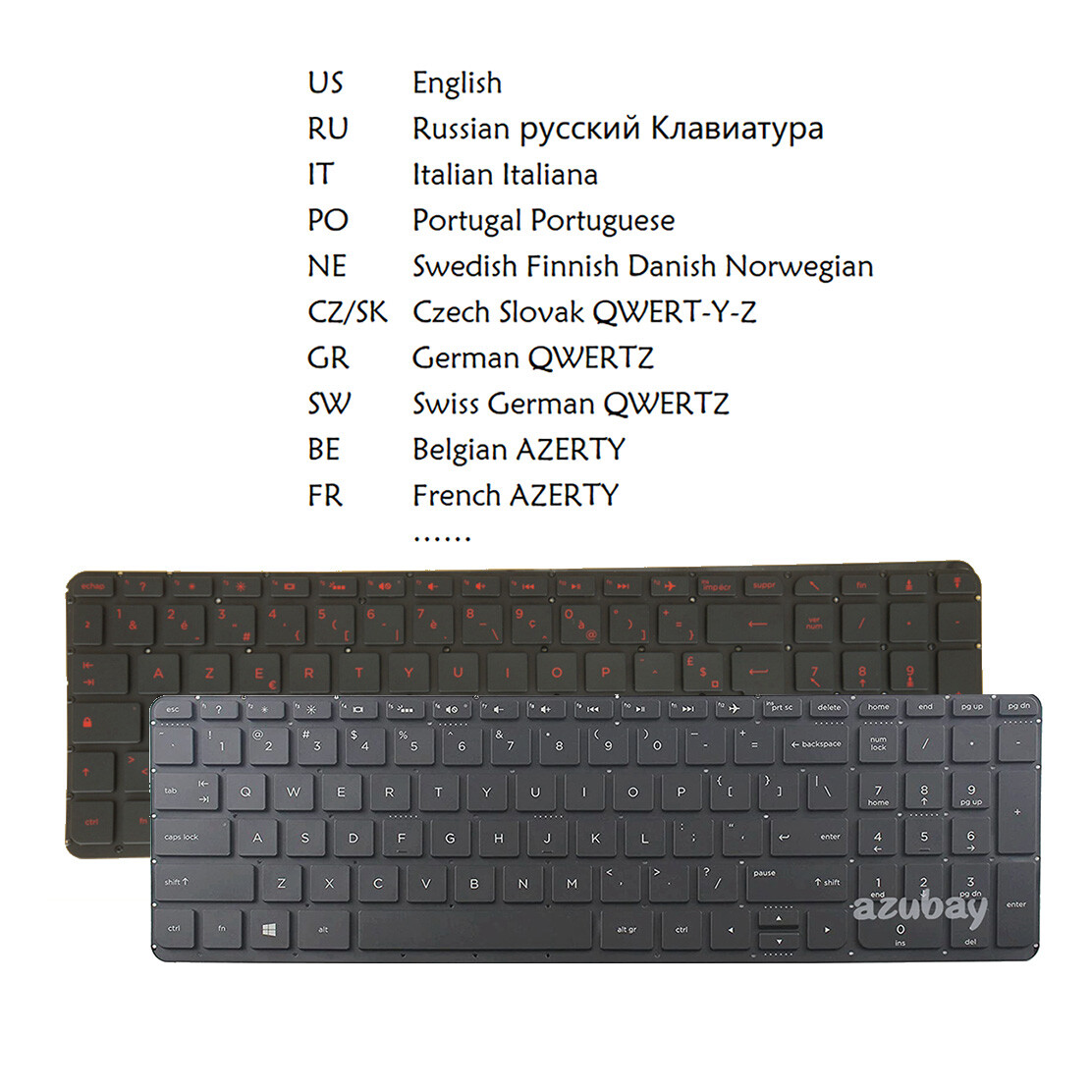 Laptop Keyboard For HP 17-f 17-f000 17t-f000 17z-f000 17t-f100 17z