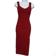 Pretty little thing midi dress women bodyCon red 2 event party casual office y2k