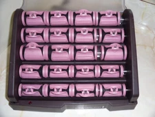 REMINGTON TStudio CERAMIC Heating Clips 20 VELVET HOT ROLLERS CURLERS CLIPS 