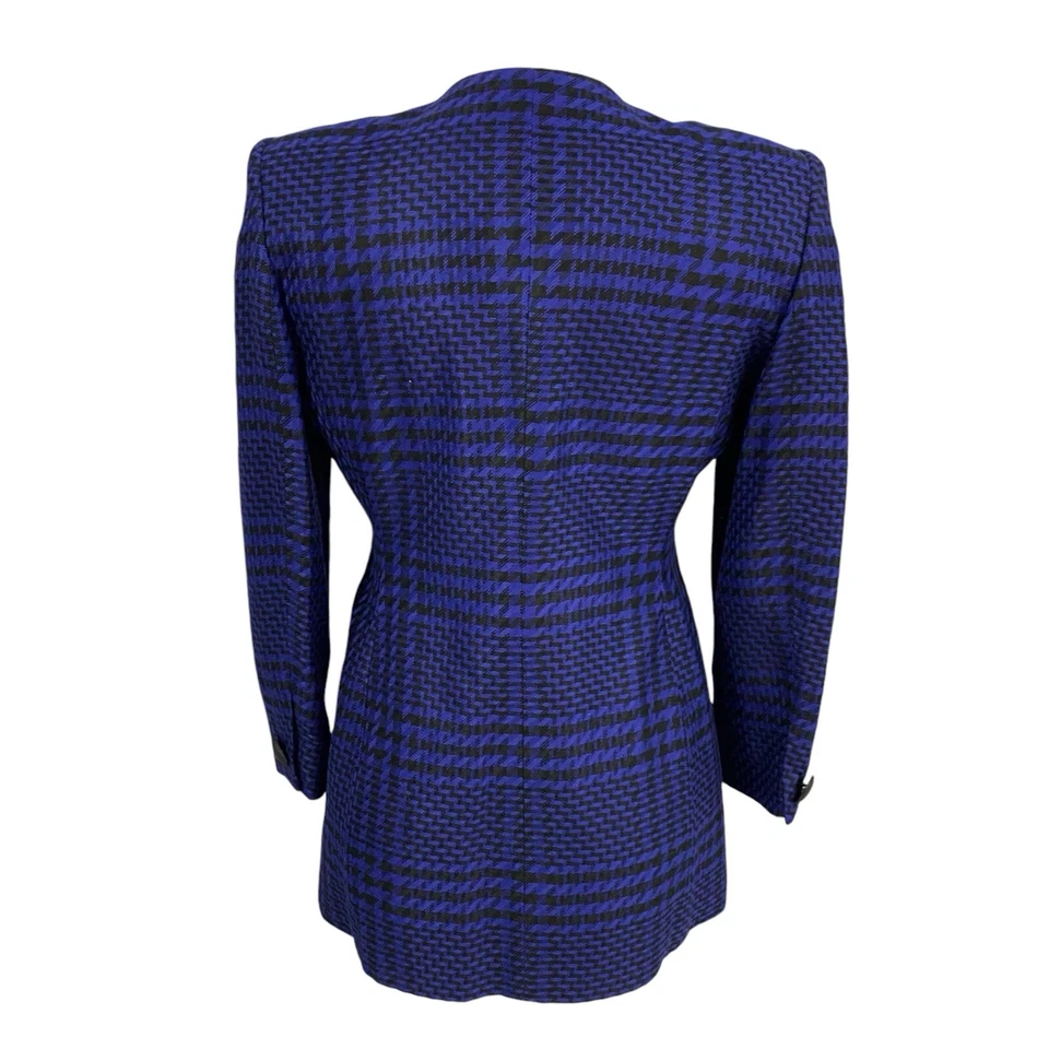 Blazer Esquinero Informal Mujer 2P Chaqueta Púrpura Trabajo Oficina Carrera Informal Talla Grande Foto 2 de 4