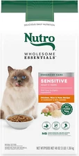NUTRO WHOLESOME ESSENTIALS Natural Dry Cat Food, Sensitive Cat Chicken,3 lb. Bag