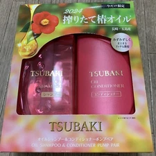Japan Tsubaki Fresh Camellia Extract Oil Shampoo Conditioner Set Shiny Moisture
