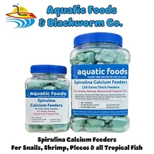 Spirulina Calcium Feeders for Shrimp, Snails, Crabs, Crayfish, Tropical Fish Jar