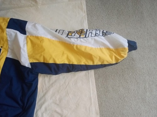 VINTAGE Michigan Wolverines Jacket Mens Extra Large Turbo Sports XL Hooded, 90's - Picture 14 of 20
