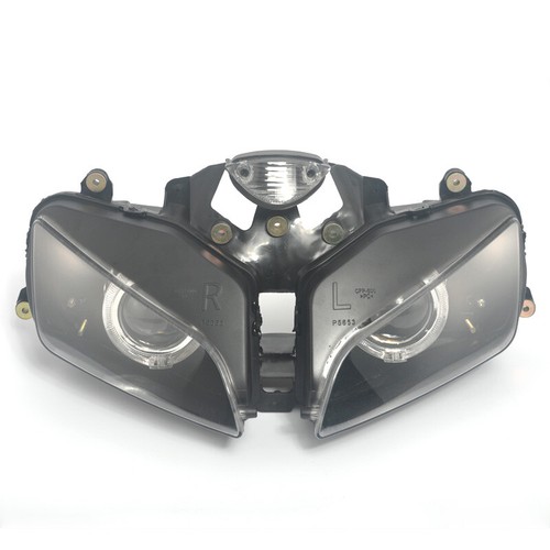 White Angel Eyes Projector Fully Headlight Assembly For Honda CBR600RR 2003-2006 - Picture 3 of 12