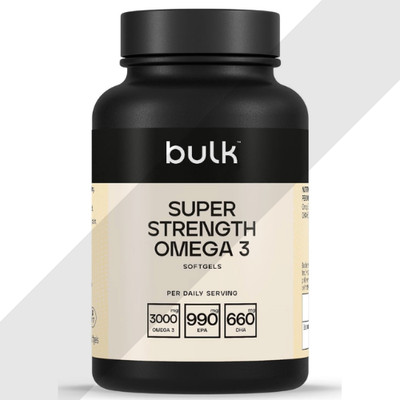 Bulk Super Strength Omega 3 Fischöl Weichkapseln | 90 Kapseln | EPA & DHA