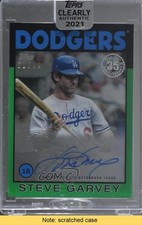 2021 Topps Clearly Authentic Green 21/99 Steve Garvey #86TBA-SG Auto READ 8tj