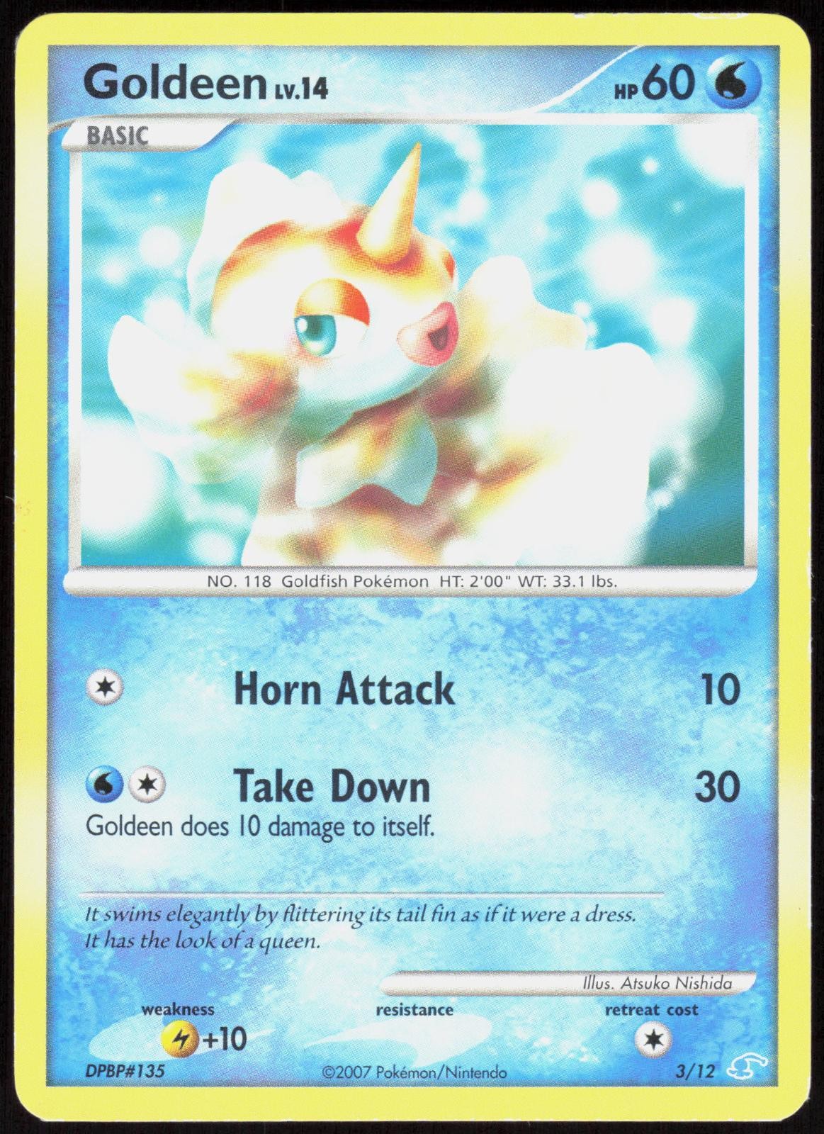 DP Trainer Kit: Manaphy & Lucario Goldeen 3/12 Common Pokemon LP