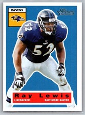 💎2001 Topps Heritage Football #1 Ray Lewis - Baltimore Ravens💎