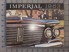 1963 Chrysler Imperial Brochure Lebaron Crown Custom Original