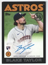 2021 Topps 1986 Blake Taylor Rookie RC 35th Black Autograph /199 #86A-BT Astros