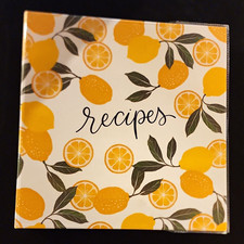Homemade Lemon Recipe 3-Ring Binder Organizer w/ Dividers, Cards, Chart