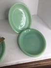 Fire King Jadeite 9.5" Oval Platters, set of 3- as is!