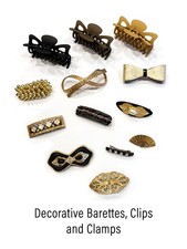 Hair Accessories XL Lot - Brush Juva Bun Clips Clamps Scrunchies Elastics
