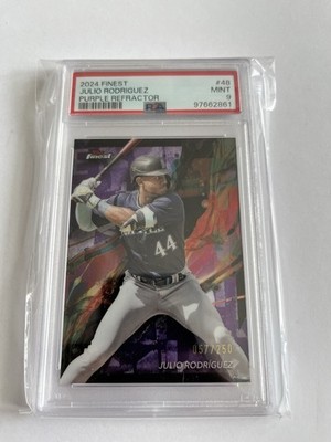 2024 Topps Finest - Julio Rodriguez #48 Purple Refractor 057/250