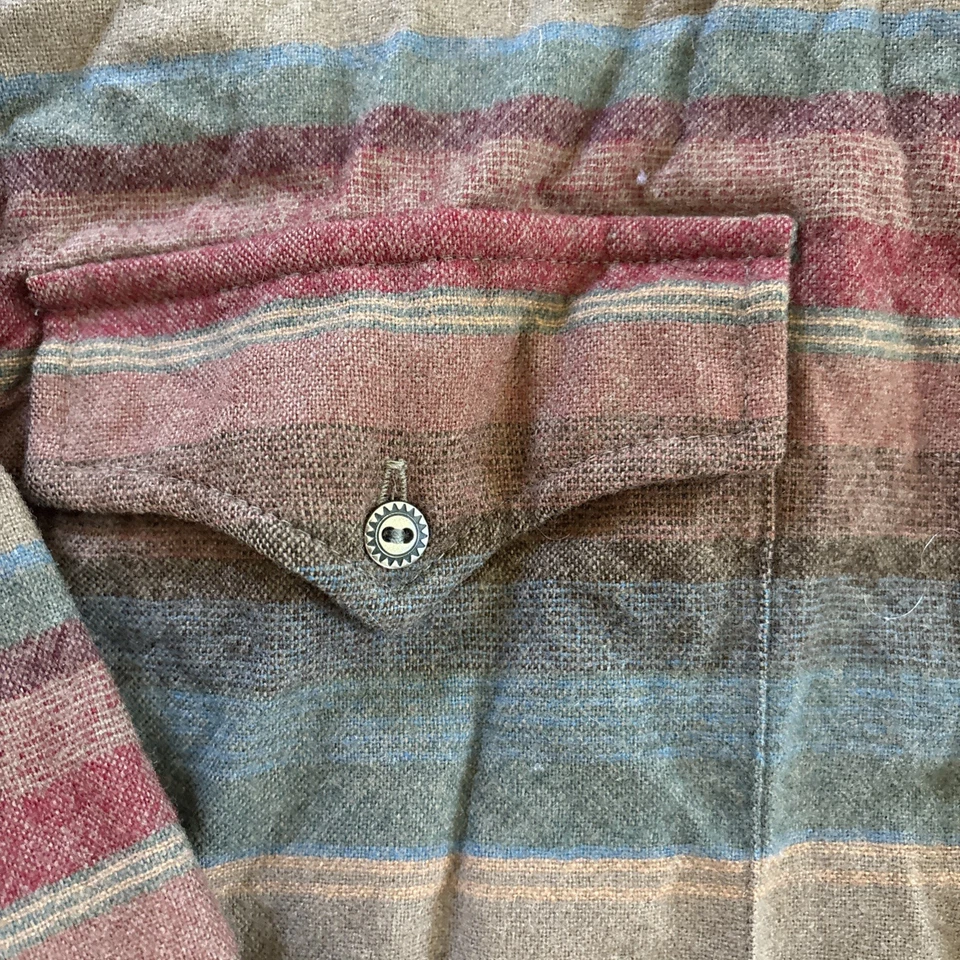 Men XL Pendleton Wool Button Shirt High Grade Western Wear Blanket Vintage READ - Image 4 of 4