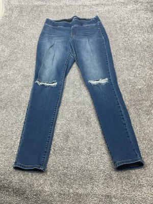 Old Navy Rockstar Jegging Jeans Womens Size 8 Blue Denim Distressed Pull On