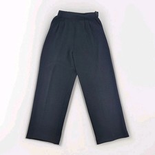 St John Basics Black Santana Knit Pull On Elastic Waist Pants Size 10