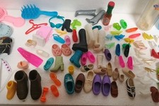Huge Lot Of Barbie And Other Fashion Doll Shoes and Accessories  FREE SHIPPING 