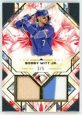 2025 Topps Diamond Icons Bobby Witt Jr Dual Relic Patch 3/5 Royals