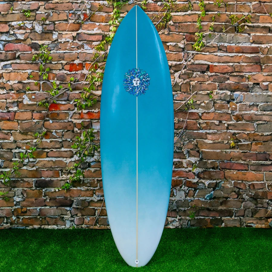 Brand New 5'8" Traveler PU Series Surfboard - Lt. Blue Fade - 3 Futures Fins -