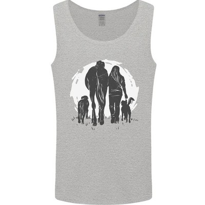 Ein Pferd Und Hunde Reitsport Reiter Herren Weste Tanktop