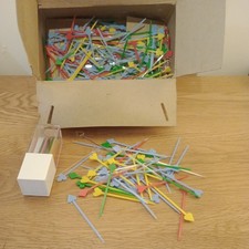 Vintage multicoloured plastic swordettes cocktail sticks bar accessory Retro 70s