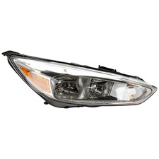 Passenger Side Headlight For Ford Focus 2015-2018 Halogen w/ Bulb/s CAPA Chrome