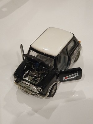''I love Cooper'' Mini Cooper 13 cm. Blech/Kunststoff, Pull-Back Funktion
