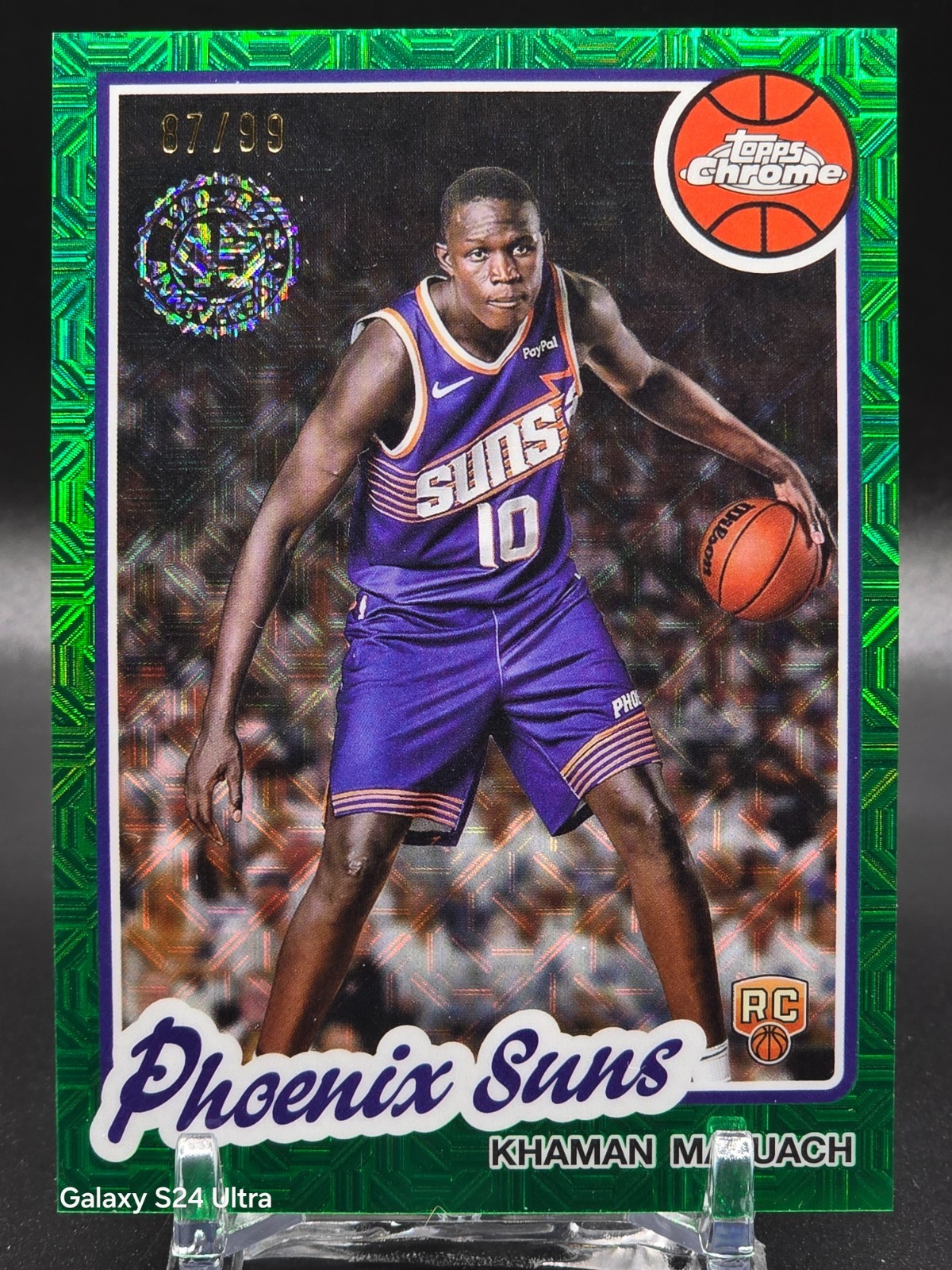 2025-26 Topps 1980-81 Topps Chrome Khaman Maluach RC #TC-KM Green Mojo Ref /99