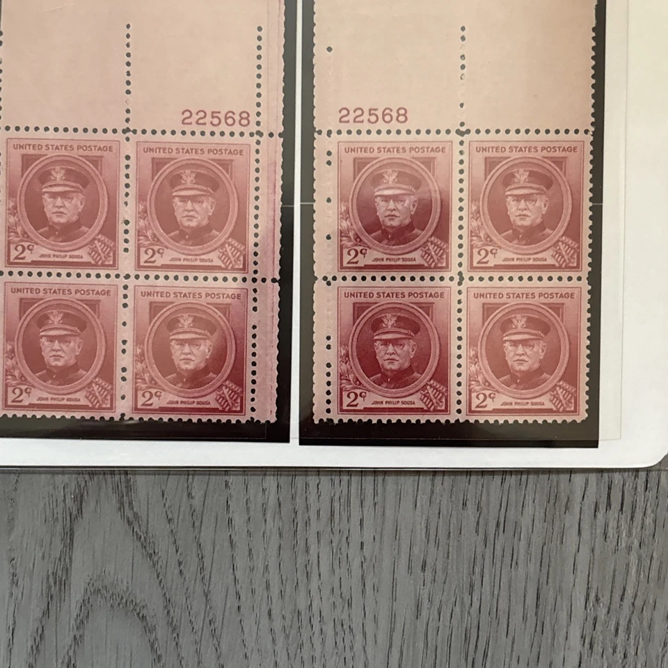 US Stamps Scott# 880 2c plate blk 1940 John Philip Sousa Famous Americans M/NH - Image 4 of 4