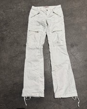 Vintage GUESS Jeans Cargo Low Rise Grunge Steam Punk Zipper Pants Size 28 Y2K