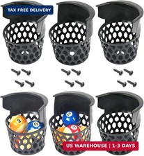 Pool Table Pockets Replacement Pockets for Billiard Table Set of 6 Plastic Web P