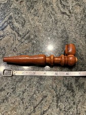 Vintage Hand Turned Wooden Smoking Pipe Made in USA Modular Stepped Design Wood