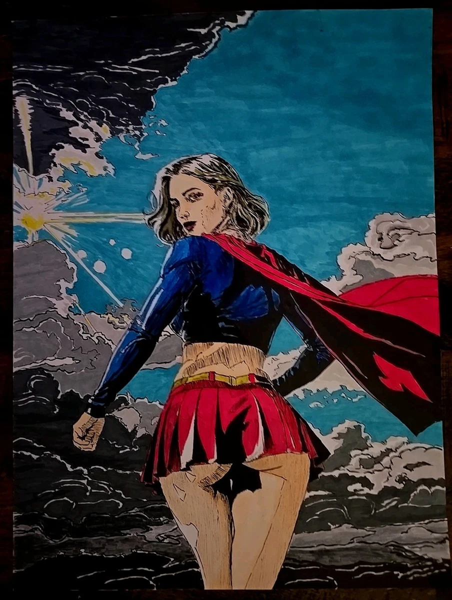 スケッチカード CZX sketchcard スーパーガール　油絵　アクリル supergirl original comic art products for sale | eBay
