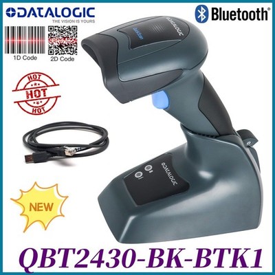 Datalogic QBT2430-BK-BTK1 QuickScan Bluetooth 1D/2D USB Barcode Scanner W/ Base