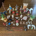 Vintage Playmobil Geobra Figure Lot Native Americans Indians Accessories Horses