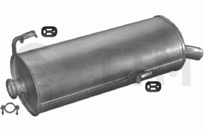 Silencieux arriere pour Peugeot 206 1.4D et 1.9D Berline 3 et 5 portes de 1998 a 2004